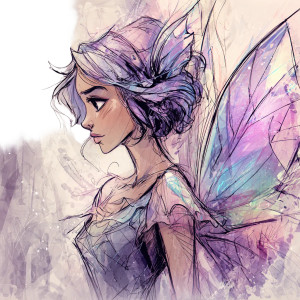 Fairy Portrait V3 Vinyl Car Decal Sticker – Waterproof & UV-Resistant 3.4133333333333336"