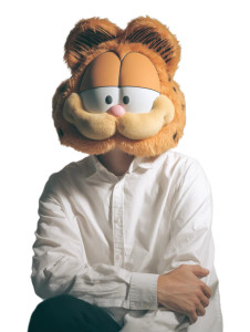 Garfield Mask Man Vinyl Car Decal Sticker – Waterproof & UV-Resistant 4.1066666666666665"