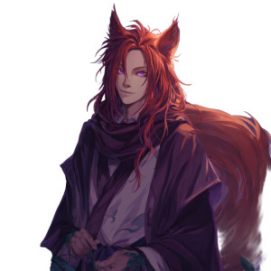 Male Kitsune Vinyl Car Decal Sticker – Waterproof & UV-Resistant 3.4133333333333336"