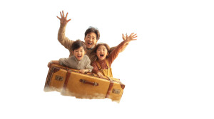 Sky-High Family Joy Vinyl Car Decal Sticker – Waterproof & UV-Resistant 2.72"