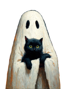 Ghost Holding Cat Vinyl Car Decal Sticker – Waterproof & UV-Resistant 8.213333333333333" Ghost Holding Cat Vinyl Car Decal Sticker – Waterproof & UV-Resistant 8.213333333333333"