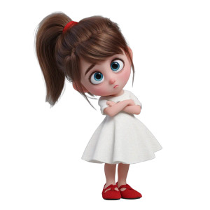 Pixar Girl V6 Vinyl Car Decal Sticker – Waterproof & UV-Resistant 3.4133333333333336"