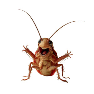 Happy Cockroach Vinyl Car Decal Sticker – Waterproof & UV-Resistant 3.4133333333333336"
