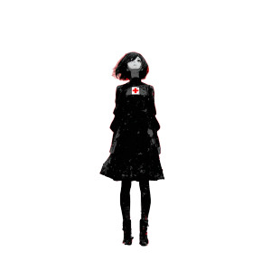 Anime Girl Cross V2 Vinyl Car Decal Sticker – Waterproof & UV-Resistant 3.4133333333333336"