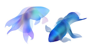 Blurred Fishes Vinyl Car Decal Sticker – Waterproof & UV-Resistant 5.4