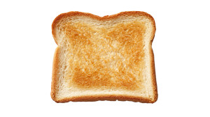 Golden Toast Slice V2 Vinyl Car Decal Sticker – Waterproof & UV-Resistant 2.72"