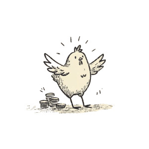 Dancing Chicken V2 Vinyl Car Decal Sticker – Waterproof & UV-Resistant 3.4133333333333336"