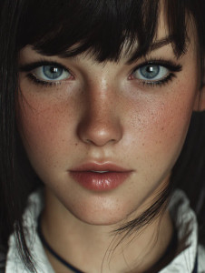 Close-Up Girl V2 Vinyl Car Decal Sticker – Waterproof & UV-Resistant 8.213333333333333"