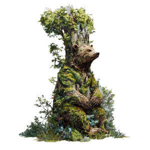 Tree-Bear Vinyl Car Decal Sticker – Waterproof & UV-Resistant 3.4133333333333336"