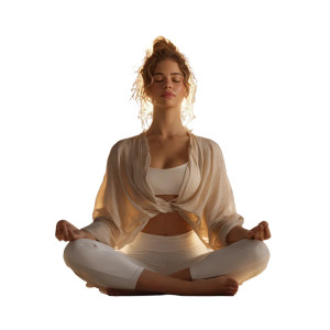 Serene Meditative Woman V2 Vinyl Car Decal Sticker – Waterproof & UV-Resistant 3.4133333333333336"