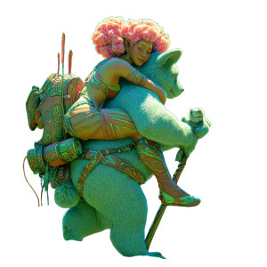 Elf Enchantresses & Wombat-Man Vinyl Car Decal Sticker – Waterproof & UV-Resistant 6.826666666666667"