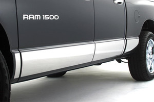 Upgrade Your GMC Sierra 3500 | Chevy Silverado 3500 With Polished Stainless Steel Rocker Panel Molding - 12 Pieces
