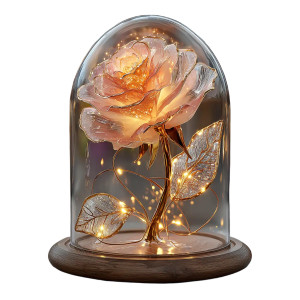 Glowing Crystal Rose Vinyl Car Decal Sticker – Waterproof & UV-Resistant 3.4133333333333336"