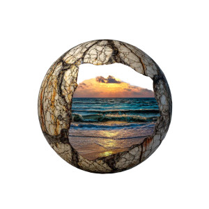 Surreal Marble Sphere Vinyl Car Decal Sticker – Waterproof & UV-Resistant 6.826666666666667"