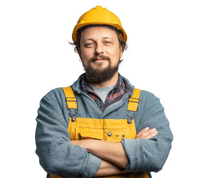 Smiling Man Overalls Vinyl Car Decal Sticker – Waterproof & UV-Resistant 3.4133333333333336"