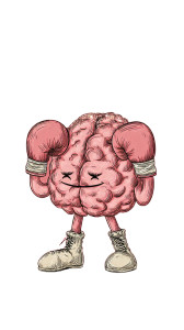 Boxing Brain Vinyl Car Decal Sticker – Waterproof & UV-Resistant 4.8533333333333335"