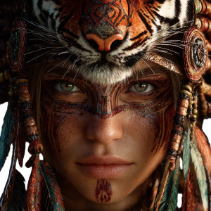 Tiger Headdress Beauty Vinyl Car Decal Sticker – Waterproof & UV-Resistant 3.4133333333333336" Tiger Headdress Beauty Vinyl Car Decal Sticker – Waterproof & UV-Resistant 3.4133333333333336"