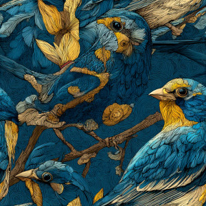 Van Gogh Bird Vinyl Car Decal Sticker – Waterproof & UV-Resistant 3.4133333333333336"