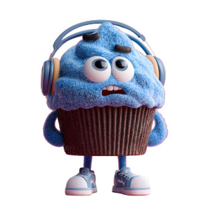 Pixar Cupcake Character Vinyl Car Decal Sticker – Waterproof & UV-Resistant 3.4133333333333336"