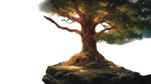 Glowing Ancient Tree V4 Vinyl Car Decal Sticker – Waterproof & UV-Resistant 2.72"