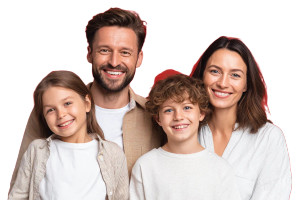 Happy Family Portrait V24 Vinyl Car Decal Sticker – Waterproof & UV-Resistant 2.986666666666667"
