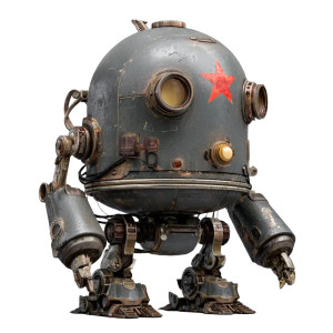 Soviet Robot Vinyl Car Decal Sticker – Waterproof & UV-Resistant 3.4133333333333336"
