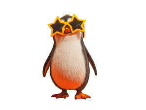 Stylized Cartoon Penguin Vinyl Car Decal Sticker – Waterproof & UV-Resistant 6.1866666666666665"