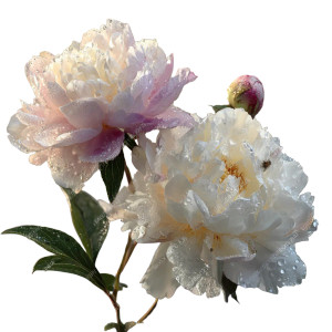 Garden Peonies Close-Up Vinyl Car Decal Sticker – Waterproof & UV-Resistant 3.4133333333333336"