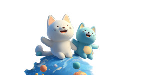 Cat And Dog Party V2 Vinyl Car Decal Sticker – Waterproof & UV-Resistant 2.56"