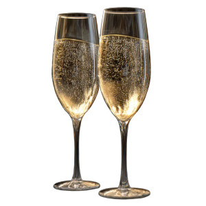 Champagne Glasses Vinyl Car Decal Sticker – Waterproof & UV-Resistant 6.826666666666667"