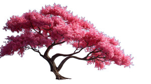 Tropical Cherry Blossom Vinyl Car Decal Sticker – Waterproof & UV-Resistant 5.4