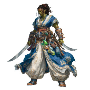 Half-Orc Pirate Warrior Vinyl Car Decal Sticker – Waterproof & UV-Resistant 6.826666666666667"