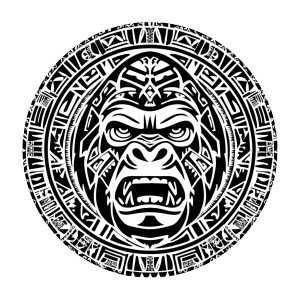 Angry Gorilla Stencil Vinyl Car Decal Sticker – Waterproof & UV-Resistant 6.826666666666667"