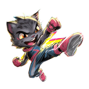 Superhero Kitten Kick Vinyl Car Decal Sticker – Waterproof & UV-Resistant 3.4133333333333336" Superhero Kitten Kick Vinyl Car Decal Sticker – Waterproof & UV-Resistant 3.4133333333333336"