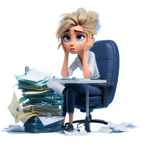 Anxious Office Worker V5 Vinyl Car Decal Sticker – Waterproof & UV-Resistant 3.4133333333333336"