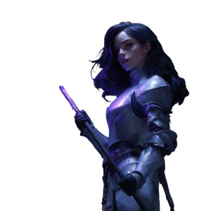 Silver Armor Sorceress Vinyl Car Decal Sticker – Waterproof & UV-Resistant 3.4133333333333336"