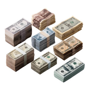 Banknote Piles Vinyl Car Decal Sticker – Waterproof & UV-Resistant 6.826666666666667"