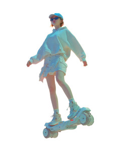 Flying Hoverboard Rider Vinyl Car Decal Sticker – Waterproof & UV-Resistant 4.1066666666666665"