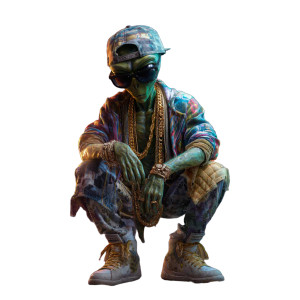 Reggaeton Alien Vinyl Car Decal Sticker – Waterproof & UV-Resistant 6.826666666666667"