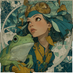 Frog Woman Vinyl Car Decal Sticker – Waterproof & UV-Resistant 3.4133333333333336" Frog Woman Vinyl Car Decal Sticker – Waterproof & UV-Resistant 3.4133333333333336"