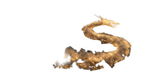 Golden Dragon Wildfire Vinyl Car Decal Sticker – Waterproof & UV-Resistant 2.72"