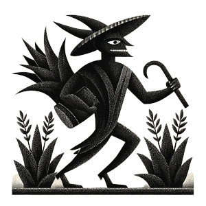 Mexican Devil Harvesting Vinyl Car Decal Sticker – Waterproof & UV-Resistant 3.4133333333333336"