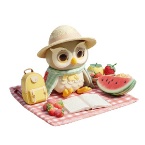 Picnic Study Owl Vinyl Car Decal Sticker – Waterproof & UV-Resistant 3.4133333333333336" Picnic Study Owl Vinyl Car Decal Sticker – Waterproof & UV-Resistant 3.4133333333333336"