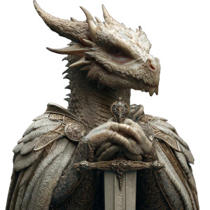 Dragon With Sword V2 Vinyl Car Decal Sticker – Waterproof & UV-Resistant 3.4133333333333336"