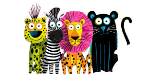 Jungle Animal Cartoon Vinyl Car Decal Sticker – Waterproof & UV-Resistant 5.4