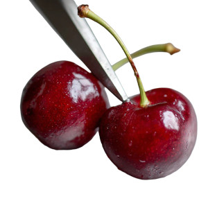 Cherries Cut Half Vinyl Car Decal Sticker – Waterproof & UV-Resistant 6.826666666666667"