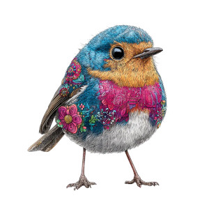 Colorful Retro Robins Vinyl Car Decal Sticker – Waterproof & UV-Resistant 3.4133333333333336" Colorful Retro Robins Vinyl Car Decal Sticker – Waterproof & UV-Resistant 3.4133333333333336"