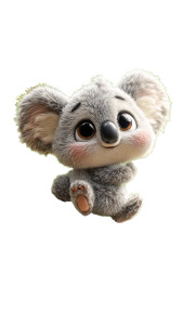 Koala Kitten Vinyl Car Decal Sticker – Waterproof & UV-Resistant 4.8533333333333335"