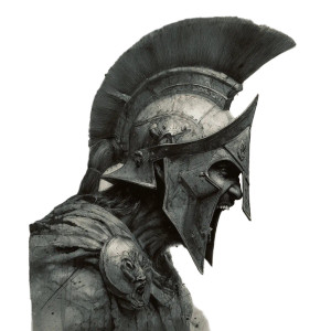 Angry Spartan V2 Vinyl Car Decal Sticker – Waterproof & UV-Resistant 3.4133333333333336"