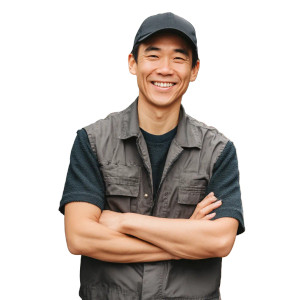 Smiling Delivery Driver V3 Vinyl Car Decal Sticker – Waterproof & UV-Resistant 3.4133333333333336"